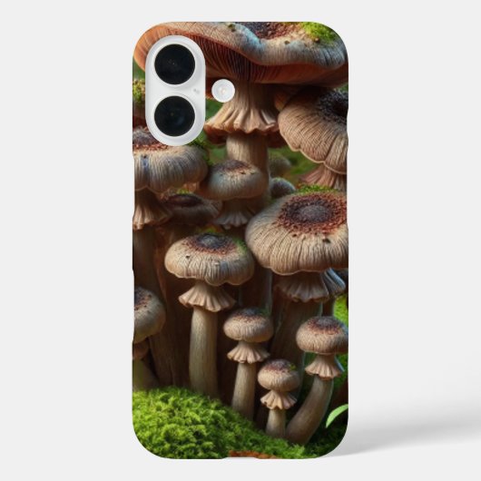Realistische Pilze in einem üppigen Wald Case-Mate iPhone Hülle (Rückseite)