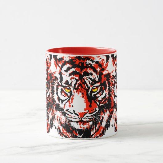 Realistische Red Tiger Tasse - Kaffeecup (Zentrum)
