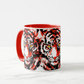Realistische Red Tiger Tasse - Kaffeecup (Vorderseite Links)