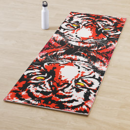 Realistische Red Tiger Yoga Mat - Wildlife Big Cat Yogamatte