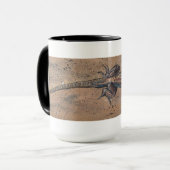 Realistische Reptilien-Tasse "Lizard on Sand" Tasse (Vorderseite Links)