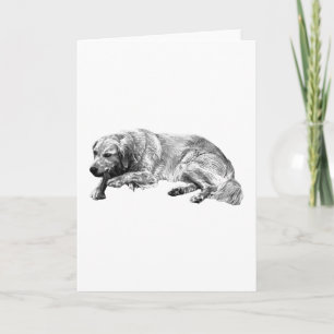 Realistische ruhige Hundekarte Karte