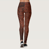 Realistische Rustikale Ledertextur Leggings (Rückseite)
