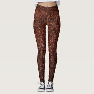 Realistische Rustikale Ledertextur Leggings