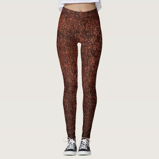 Realistische Rustikale Ledertextur Leggings (Vorderseite)