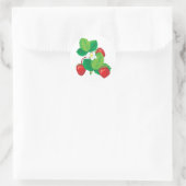 realistische saftige Erdbeeren Runder Aufkleber (Tasche)