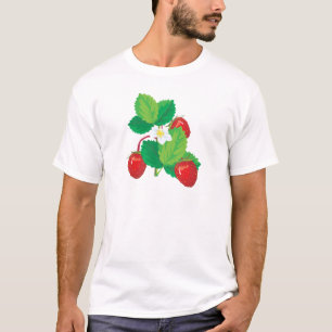 realistische saftige Erdbeeren T-Shirt