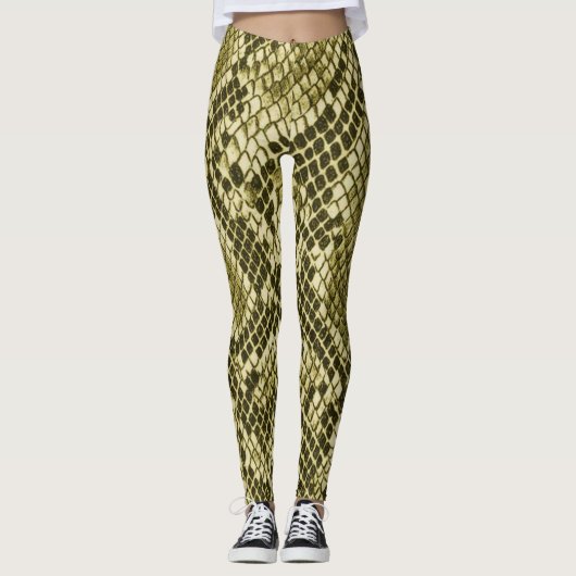 Realistische Schlangen-Druck-Leggings Leggings (Vorderseite)