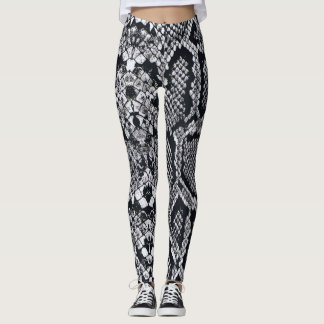 Realistische Schlangen-Druck-Leggings Leggings