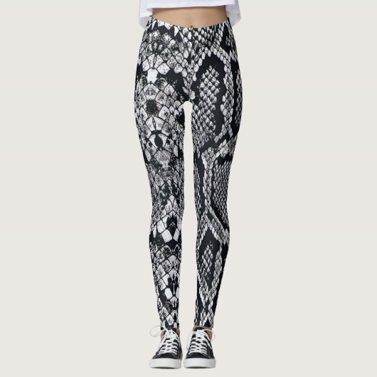 Realistische Schlangen-Druck-Leggings Leggings (Vorderseite)
