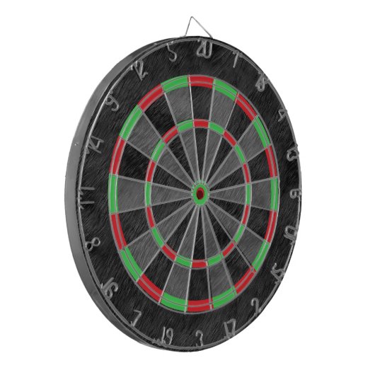 Realistische schwarze Pelzstruktur Dartscheibe (Vorderseite Links)