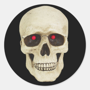 Realistische Skull-Sticker Runder Aufkleber