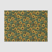 Realistische Sonnenblumen-Botanik-Kunst Seidenpapier (Vorderseite)