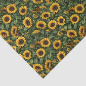 Realistische Sonnenblumen-Botanik-Kunst Seidenpapier (Ausschnitt)