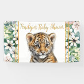 Realistische Tiger Cub Gender Neutral Baby Dusche Banner (Horizontal)