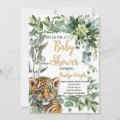 Realistische Tiger Cub Gender Neutral Baby Dusche Einladung (Vorderseite)