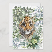 Realistische Tiger Cub Gender Neutral Baby Dusche Einladung (Rückseite)