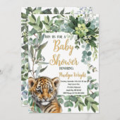 Realistische Tiger Cub Gender Neutral Baby Dusche Einladung (Vorne/Hinten)