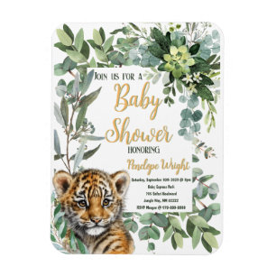 Realistische Tiger Cub Gender Neutral Baby Dusche Magnet