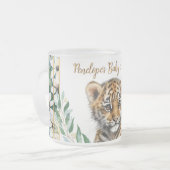 Realistische Tiger Cub Gender Neutral Baby Dusche Mattglastasse (Vorderseite Links)