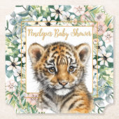 Realistische Tiger Cub Gender Neutral Baby Dusche Untersetzer (Vorderseite)