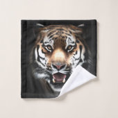 Realistische Tiger Wildlife Badhandtuch Set (Waschlappen)