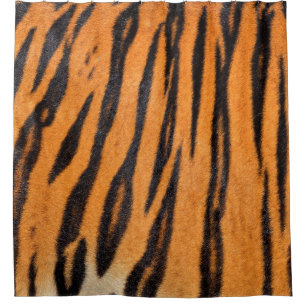 Realistische Tigerhautstruktur. Duschvorhang