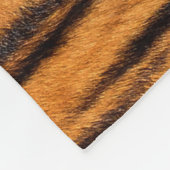Realistische Tigerhautstruktur. Fleecedecke (Ecke)