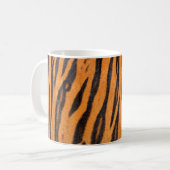 Realistische Tigerhautstruktur. Kaffeetasse (Vorderseite Links)