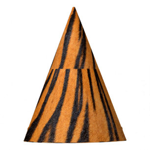 Realistische Tigerhautstruktur. Partyhütchen