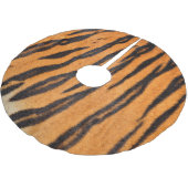 Realistische Tigerhautstruktur. Polyester Weihnachtsbaumdecke (Schrägansicht)