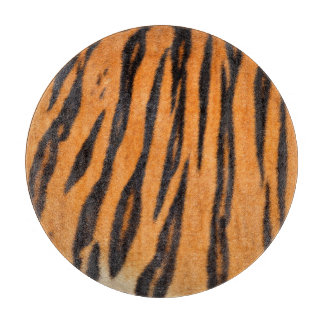 Realistische Tigerhautstruktur. Schneidebrett