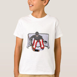 realistische Vektorgrafik eines Eishockeytorwarts T-Shirt