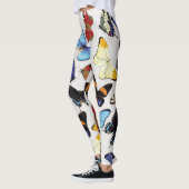 Realistische Vintage Schmetterlingssammlung. Leggings (Links)