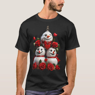 Realistische Weihnachtsglocken .Festliche Rote Ros T-Shirt