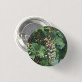 Realistische Weinrebe mit Blättern – Fine Art Button (Vorne & Hinten)