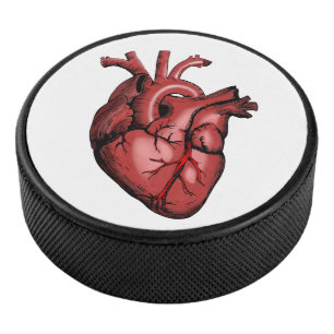 Realistischer anatomischer Heart Image Hockey Puck