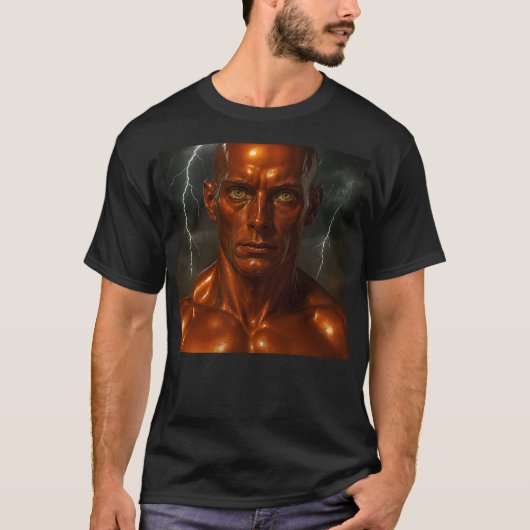 Realistischer Android-Blitz T-Shirt (Vorderseite)