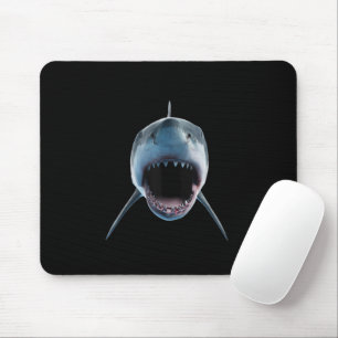realistischer Angriff eines Weißen Hais für Liebha Mousepad