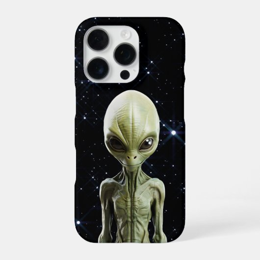 Realistischer Außerirdischer iPhone Hülle (Rückseite)