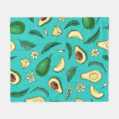 Realistischer Avocado Fleecedecke (Vorderseite (Horizontal))
