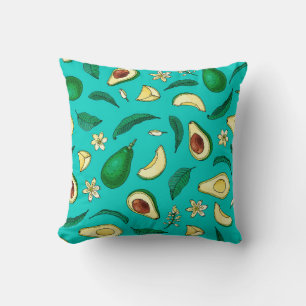 Realistischer Avocado. Nahtloses Muster. Sommer ex Kissen