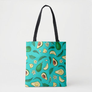 Realistischer Avocado. Nahtloses Muster. Sommer ex Tasche