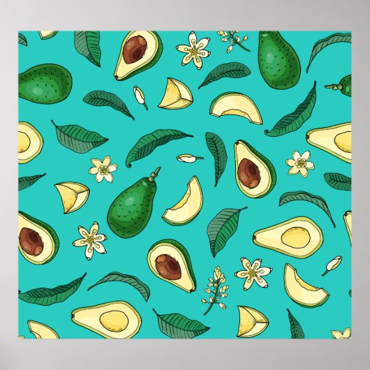 Realistischer Avocado Poster (Vorne)