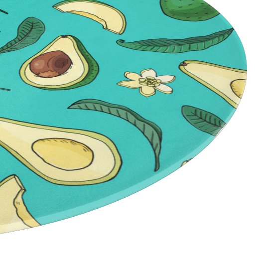 Realistischer Avocado Schneidebrett (Ecke)