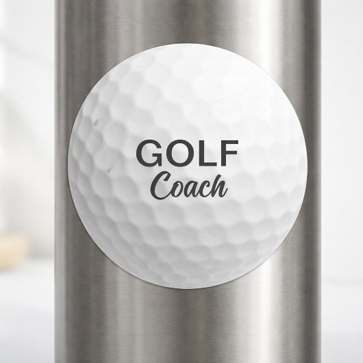 Realistischer Ball | Golf Coach Runder Aufkleber