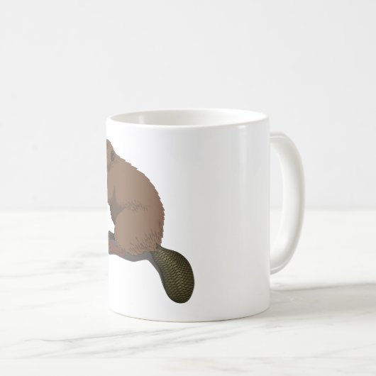 Realistischer Biber Kaffeetasse (VorderseiteRechts)