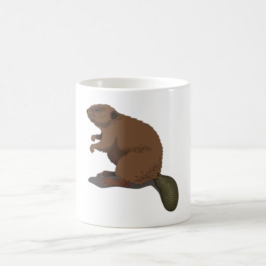 Realistischer Biber Kaffeetasse (Mittel)