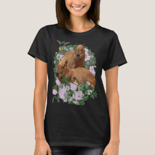 Realistischer Capybaras Niedlicher Cottagecore Hum T-Shirt