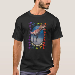 Realistischer Carnotaurus Dino Idee Rainbow Dinosa T-Shirt